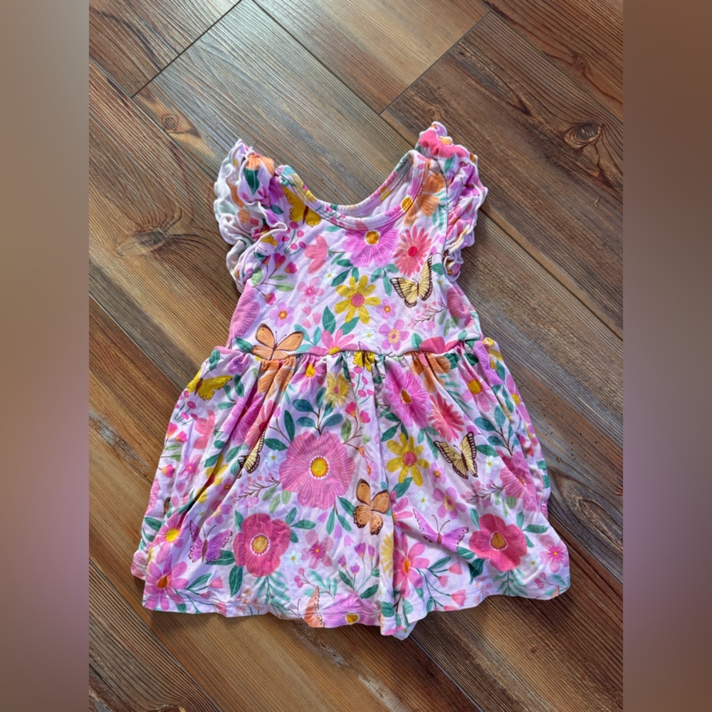 Little Sleepies 6-12M Flutter Twirl Dress with Bodysuit
